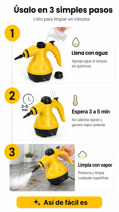 Limpiador a Vapor 3 en 1