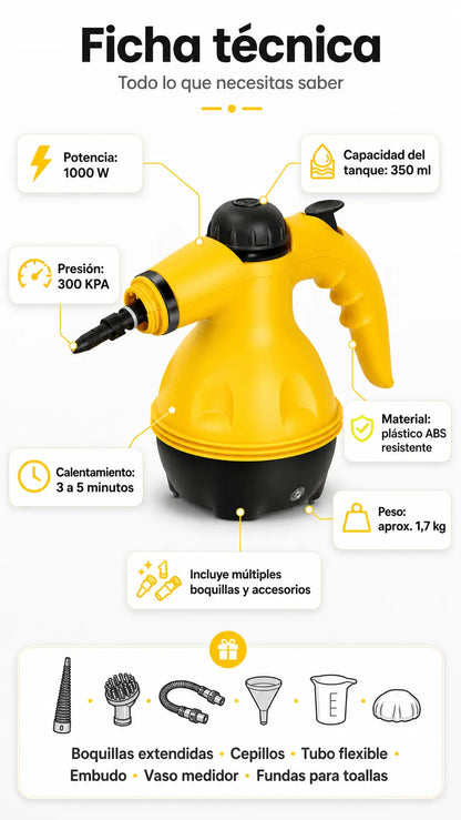 Limpiador a Vapor 3 en 1