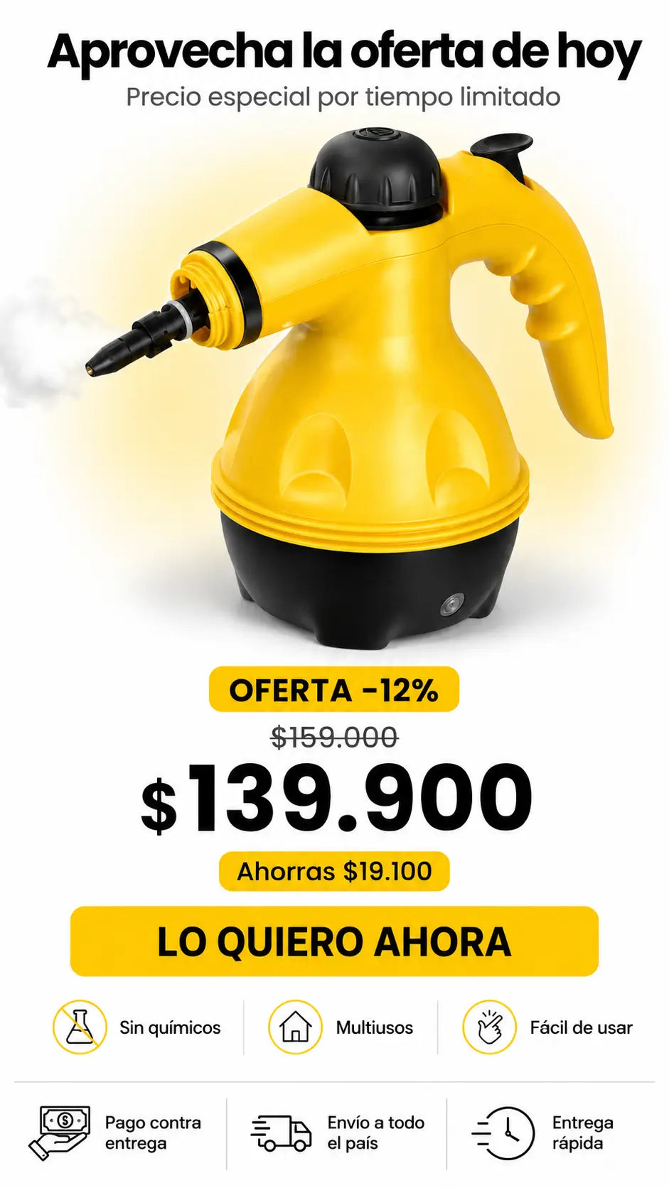 Limpiador a Vapor 3 en 1