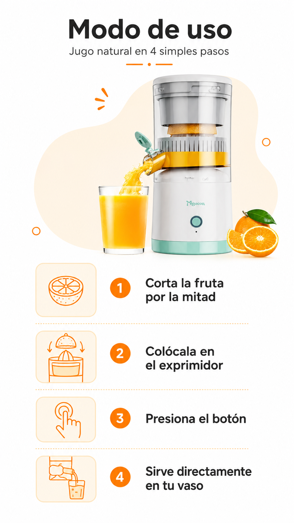 Exprimidor Eléctrico Portátil Citrus Pro