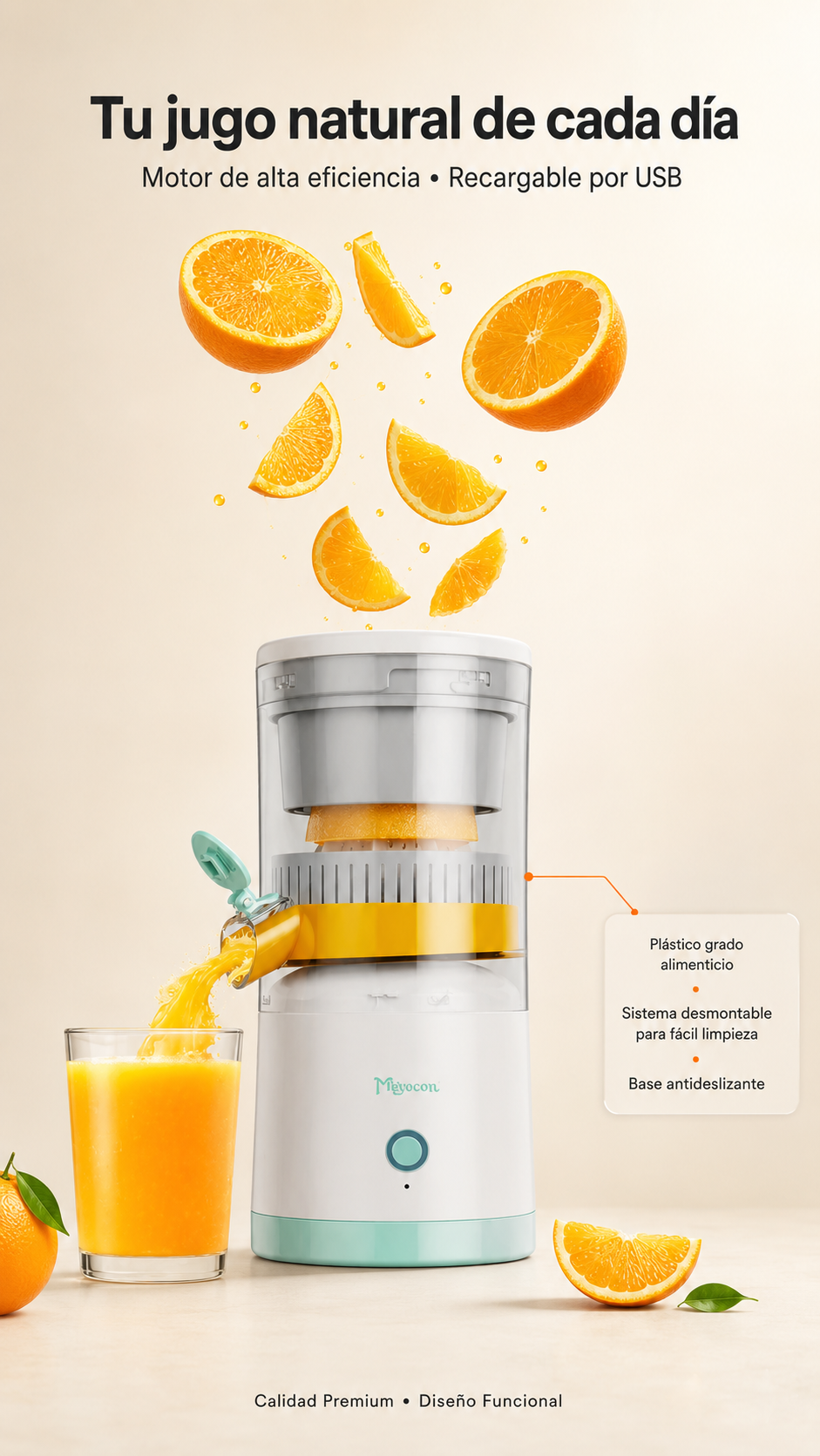Exprimidor Eléctrico Portátil Citrus Pro